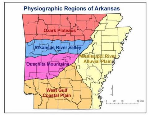 AR Physiographic Regions Of Arkansas 